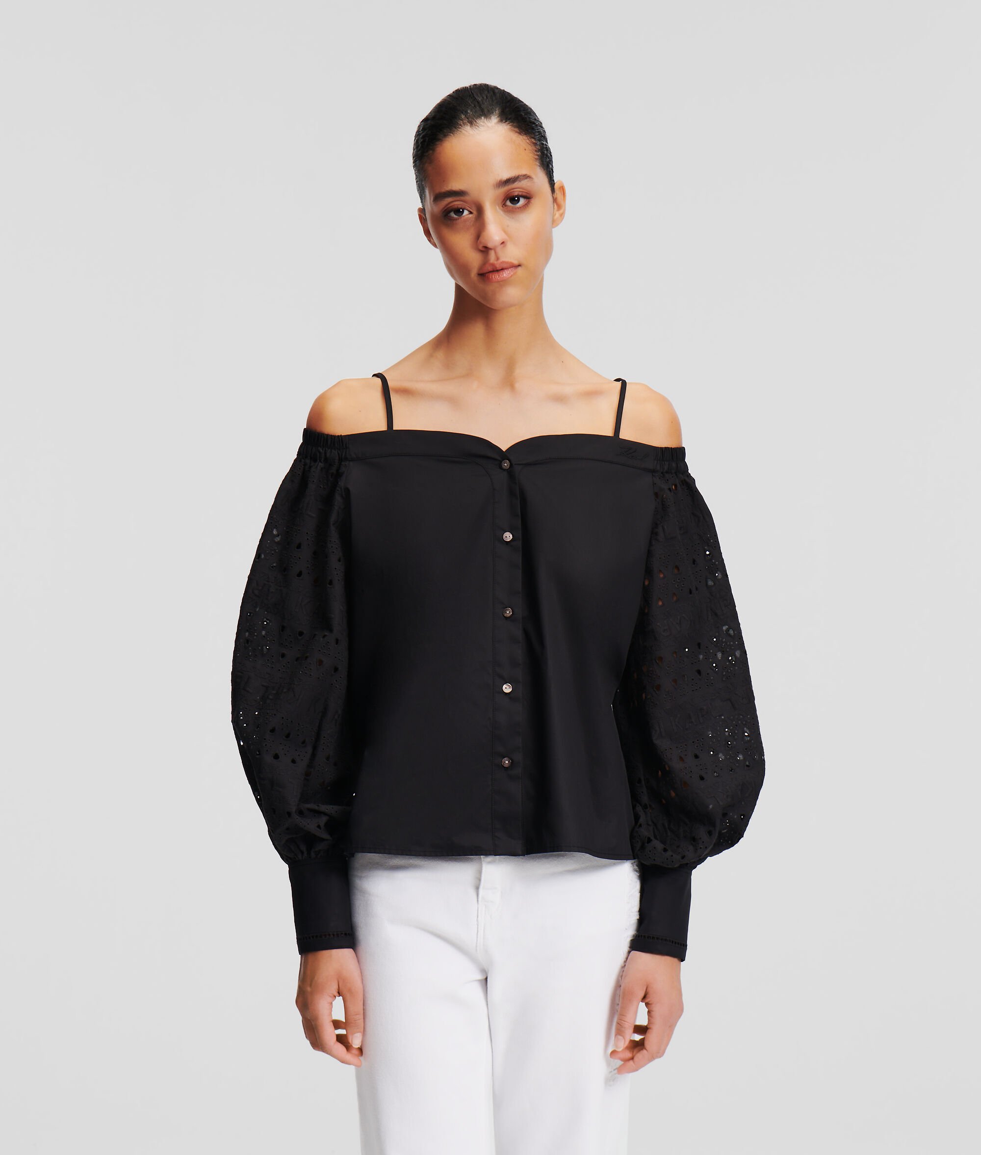 (image for) Robust Broderie Anglaise Off-Shoulder Blouse